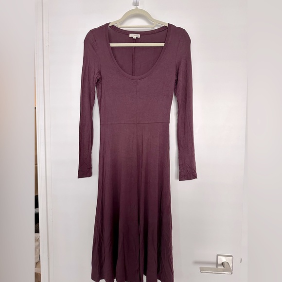 Burgundy Wilfred Long Sleeve Dress - Picture 1 of 4